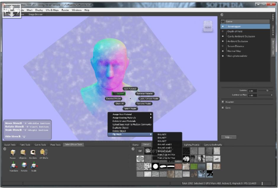 Autodesk Mudbox 2022 main screen