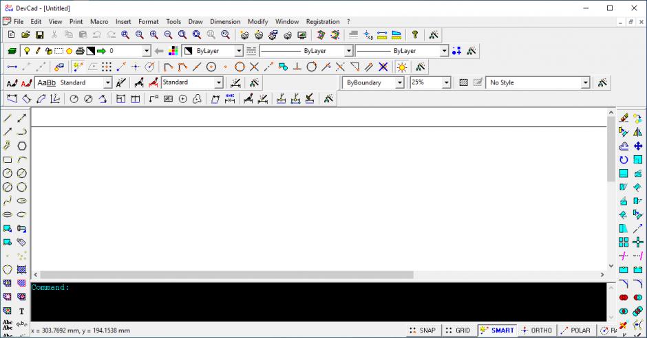 devCad Pro main screen