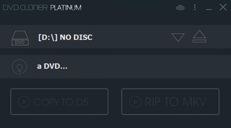 DVD-Cloner Platinum main screen