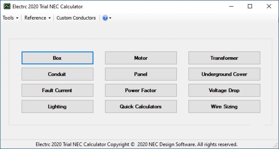 Electrc 2020 main screen