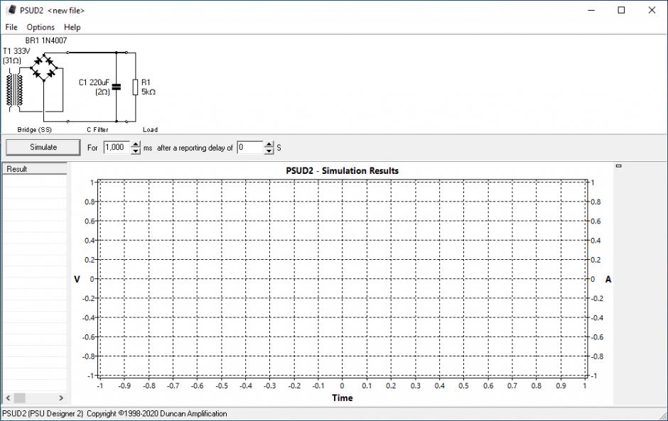 PSU Designer II main screen