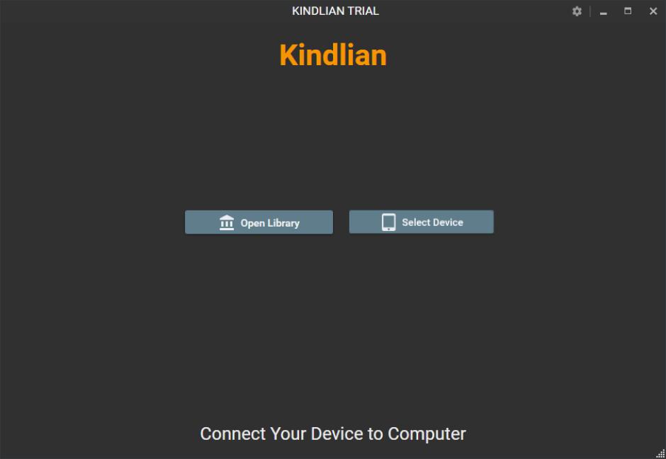 Kindlian main screen