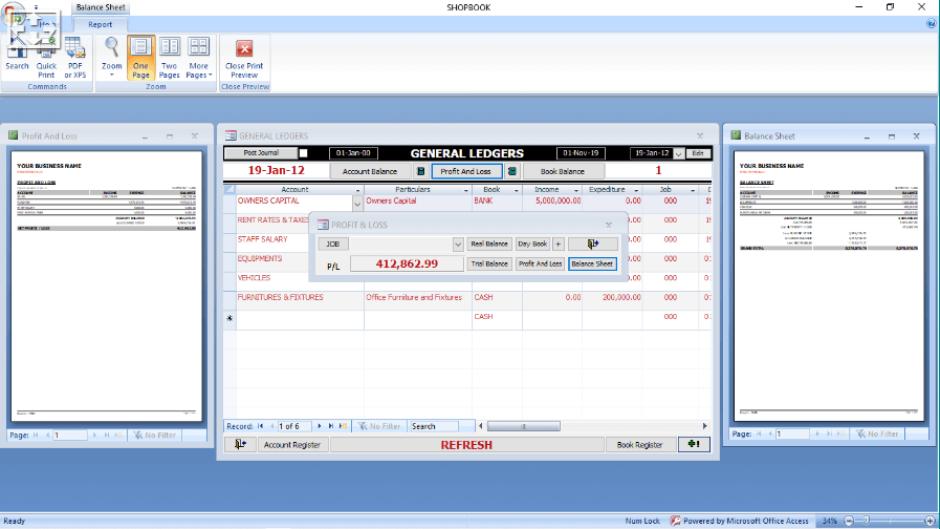 screenshot of program