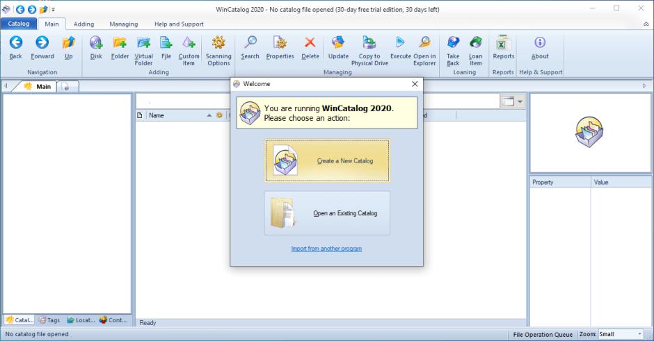 WinCatalog 2020 main screen