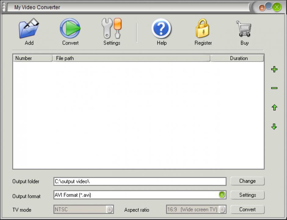 screenshot of program