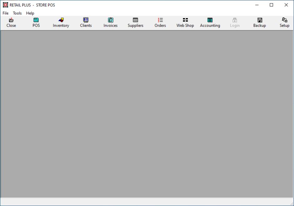 Retail Plus main screen