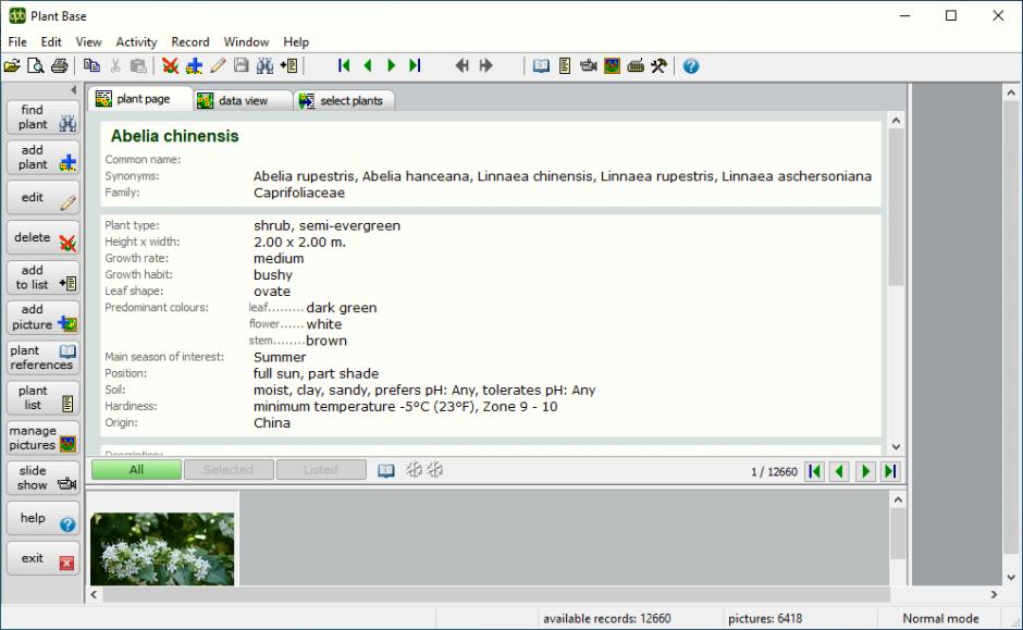 screenshot of program