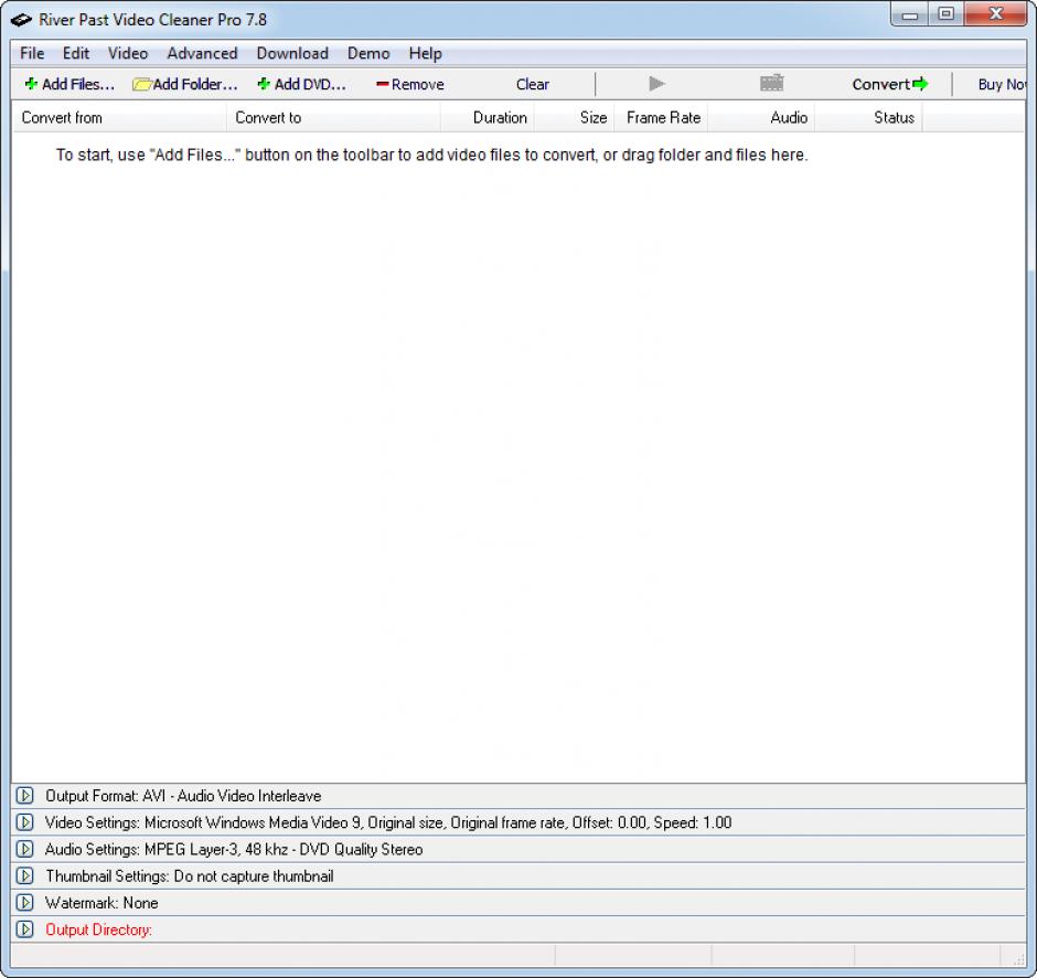 screenshot of program