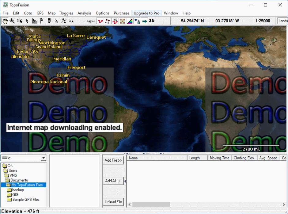 TopoFusion Basic main screen