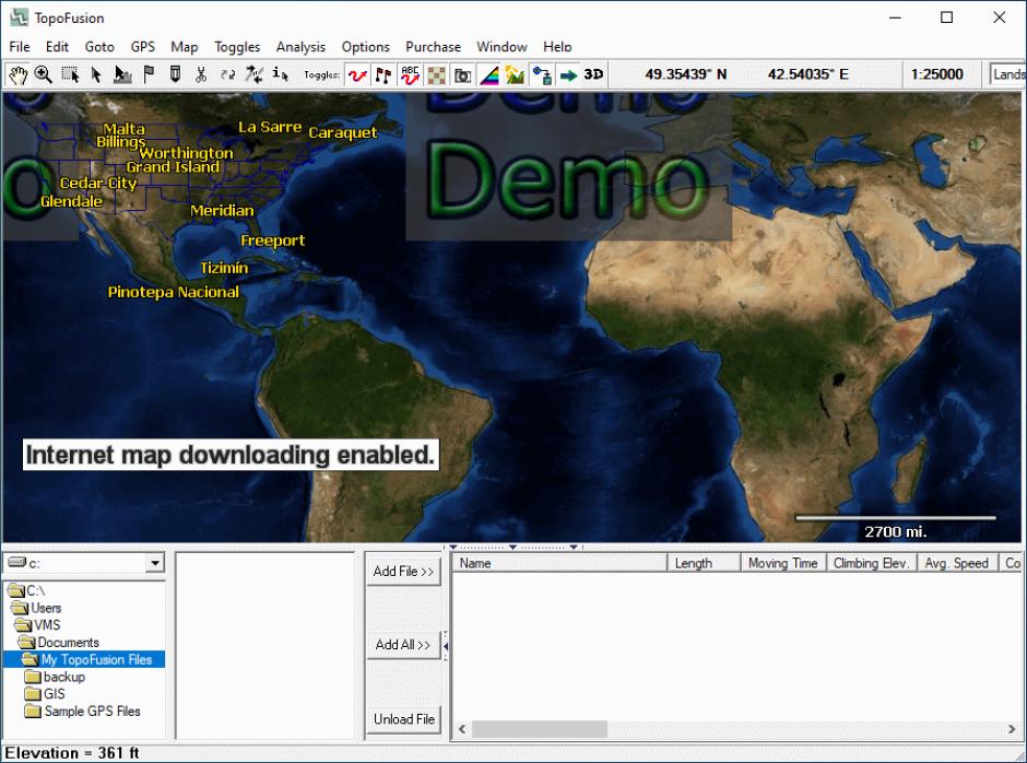 TopoFusion Pro main screen