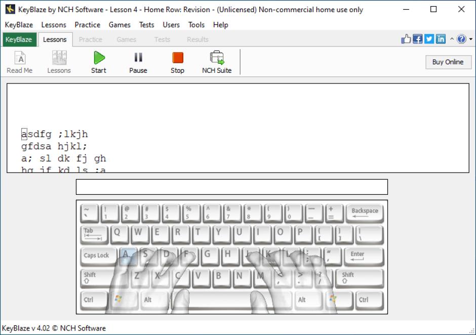 screenshot of program