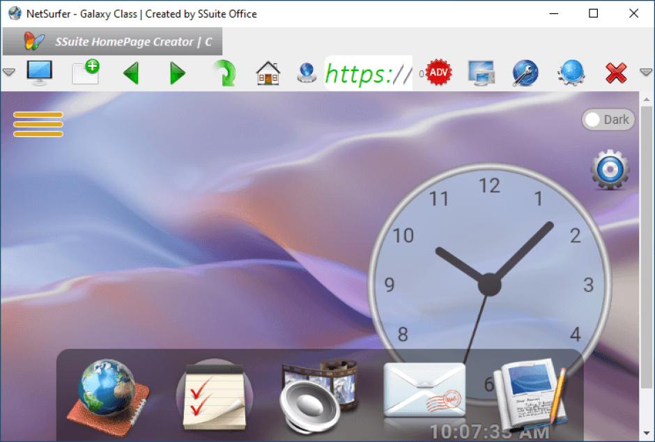 SSuite NetSurfer Browser main screen