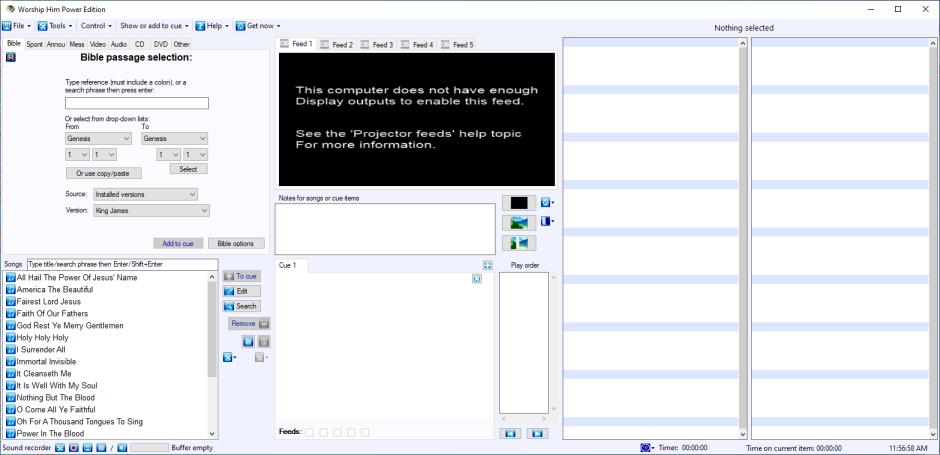 screenshot of program