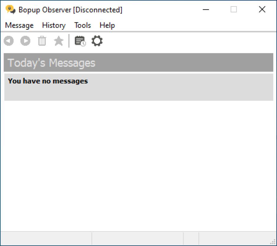 Bopup Observer main screen