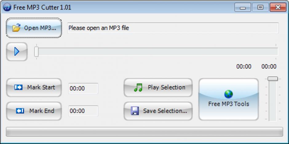 Free MP3 Cutter main screen