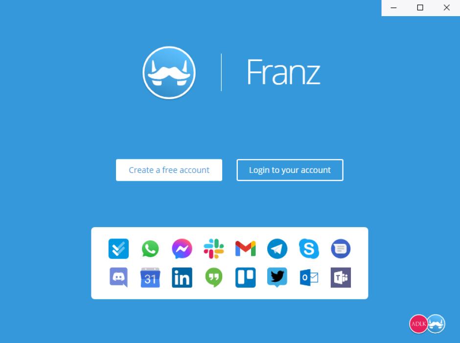 Franz main screen