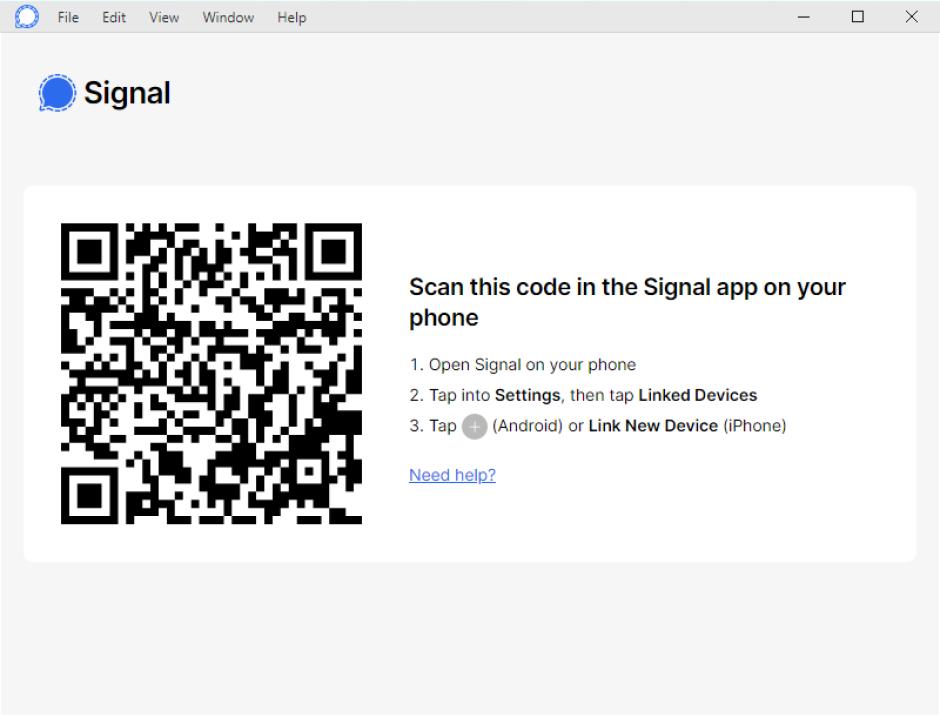 Signal main screen