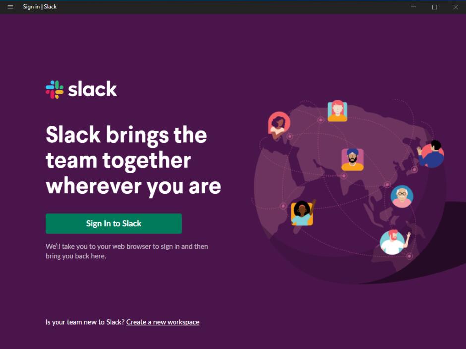 Slack Desktop main screen