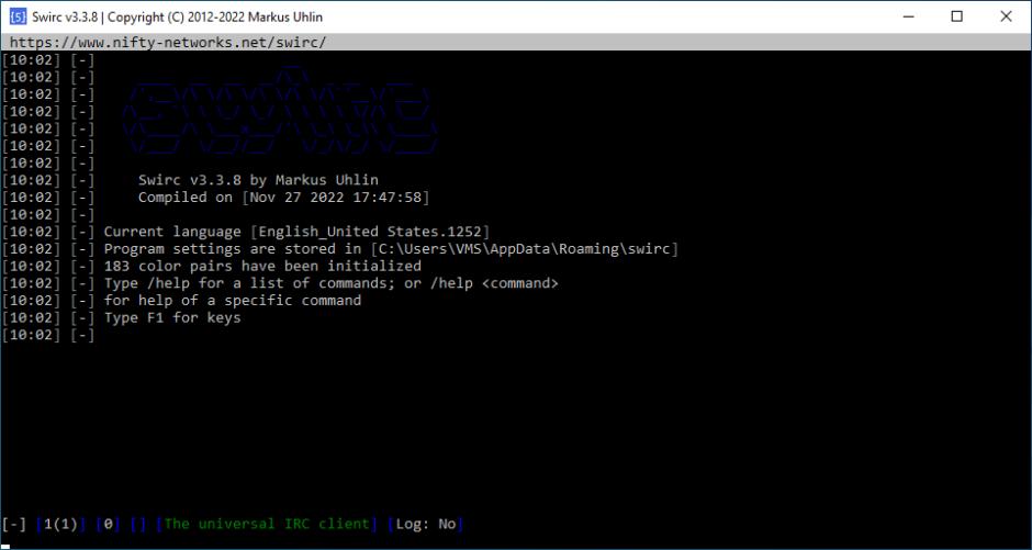 screenshot of program