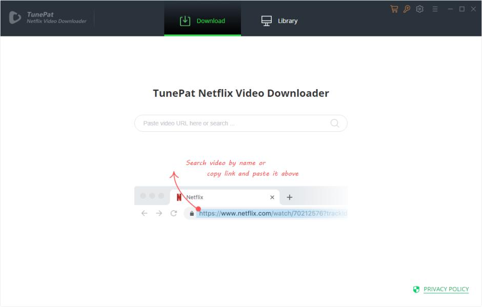 TunePat Netflix Video Downloader main screen