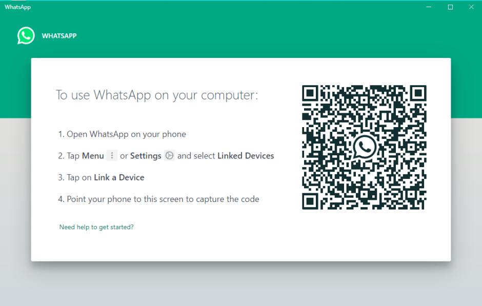 WhatsApp main screen