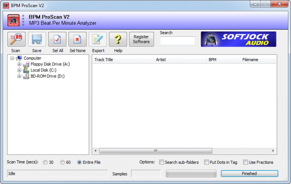 screenshot of program