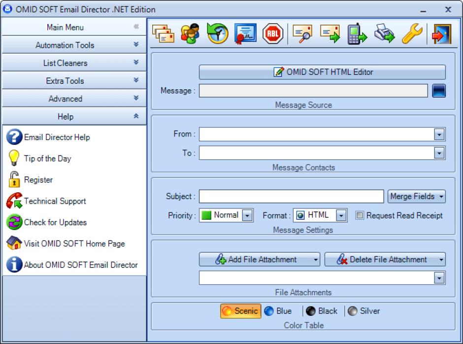 Email Director .NET main screen