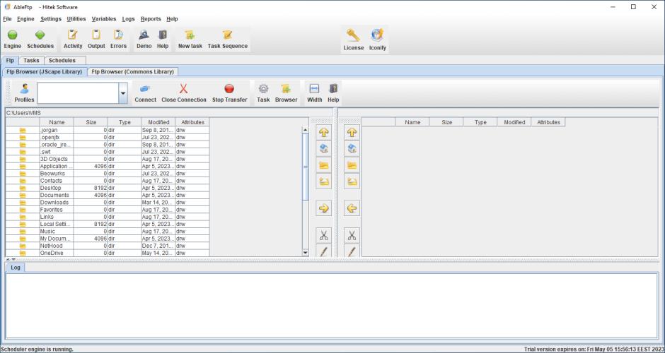 screenshot of program