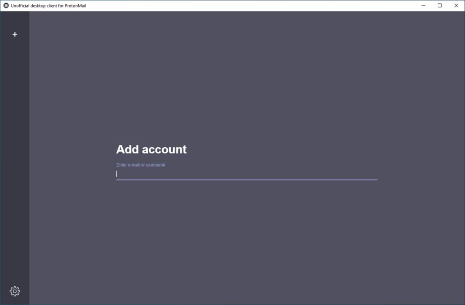 Unofficial desktop client for ProtonMail main screen