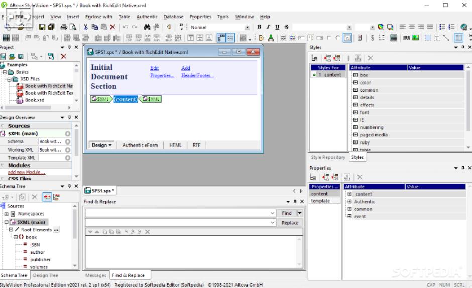 screenshot of program