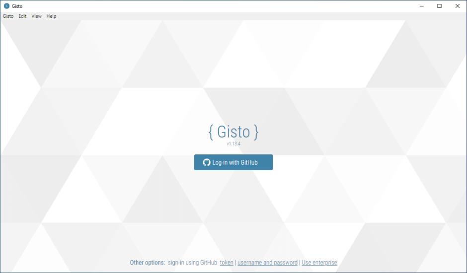 Gisto main screen