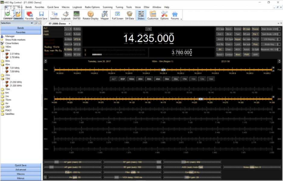 Ham Radio Deluxe main screen