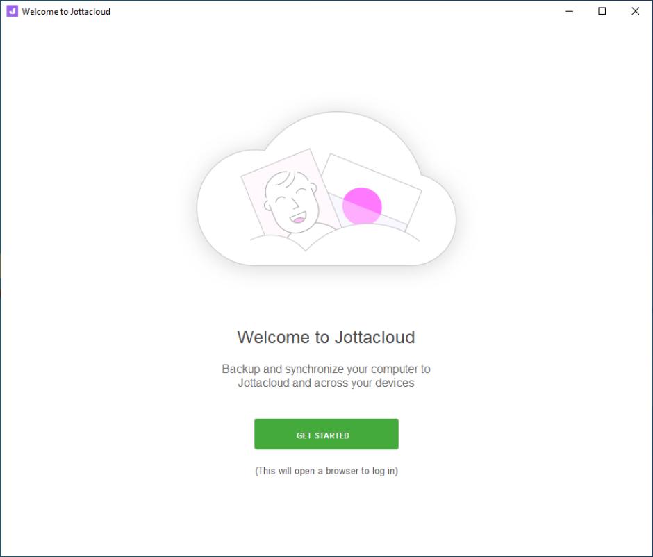 Jottacloud main screen