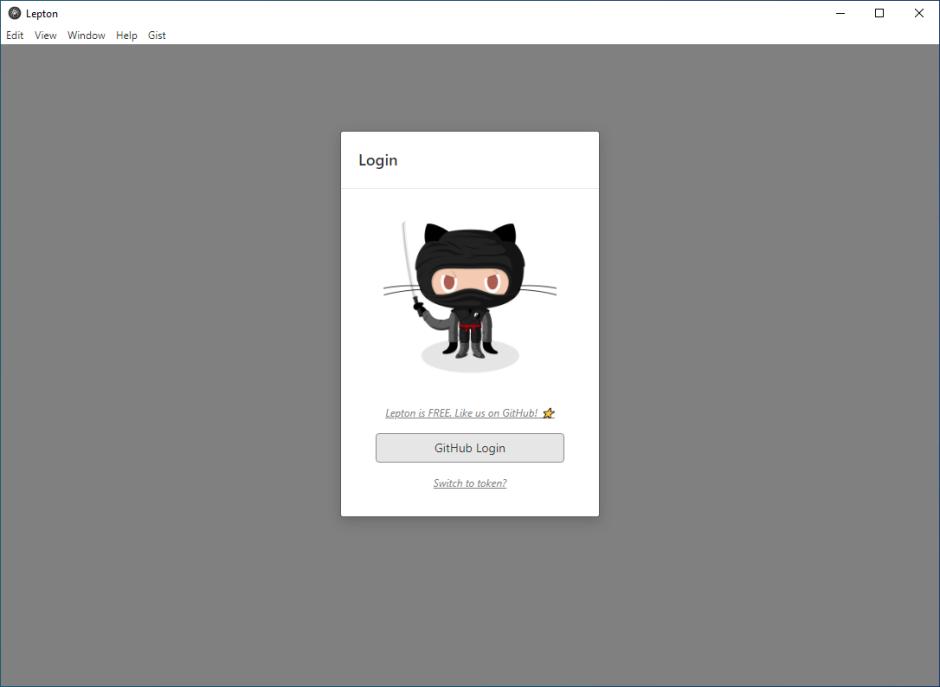 screenshot of program