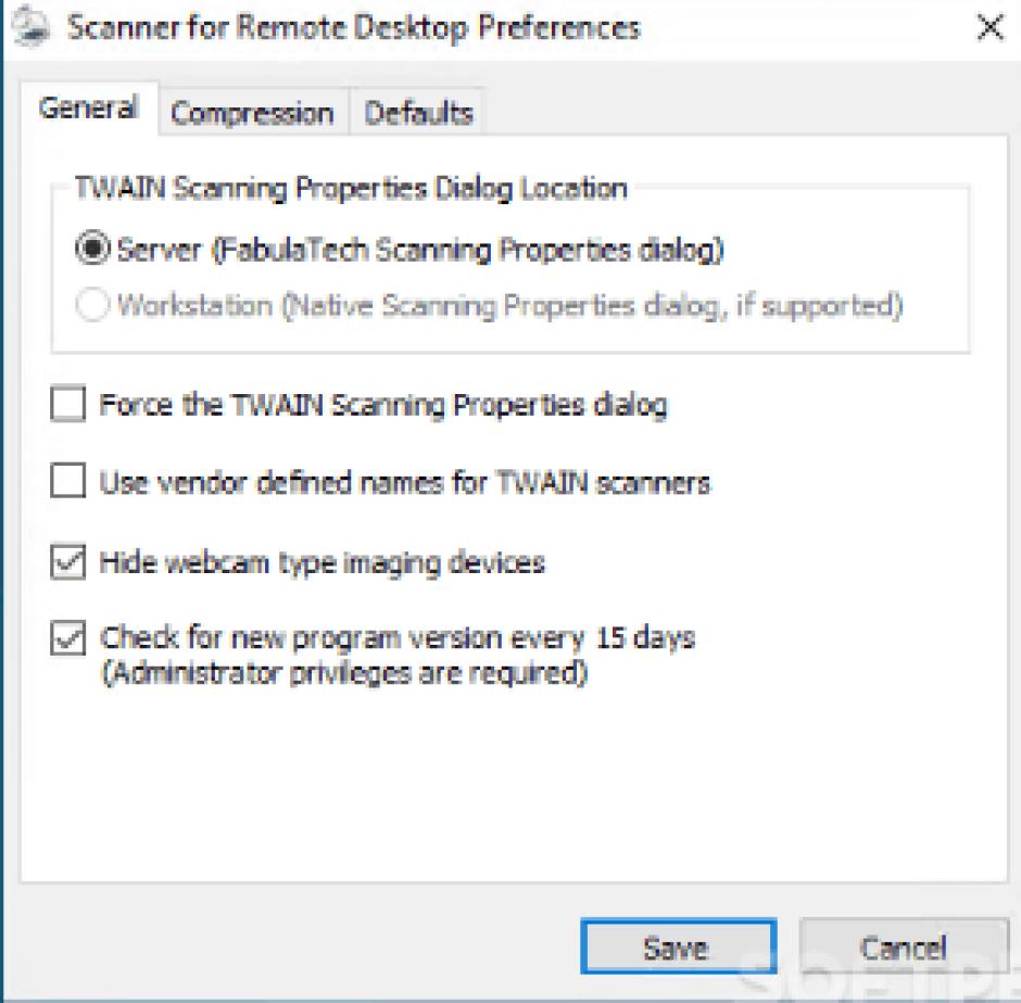 Scanner For Remote Desktop main screen