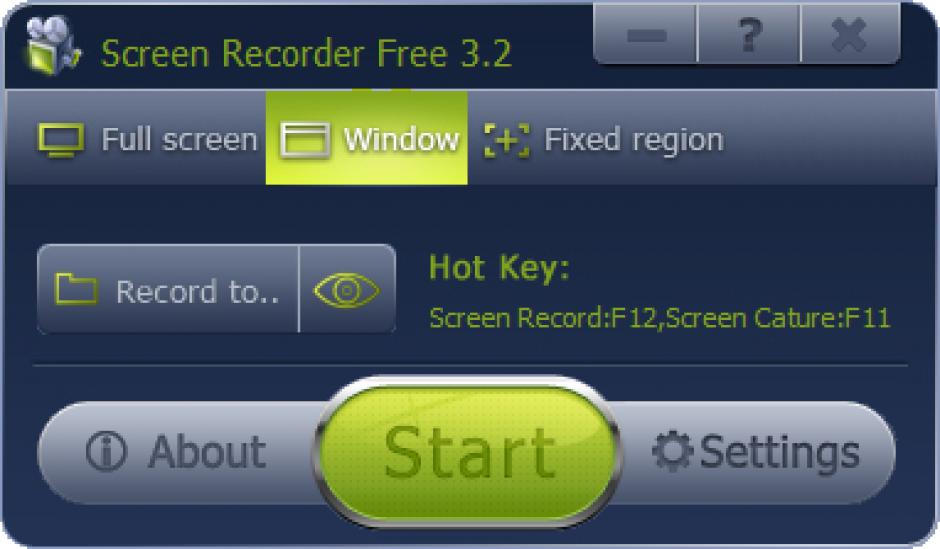 GiliSoft Screen Recorder Free main screen