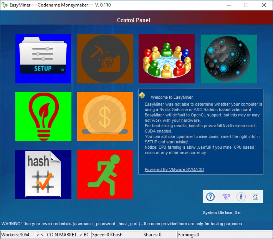 screenshot of program