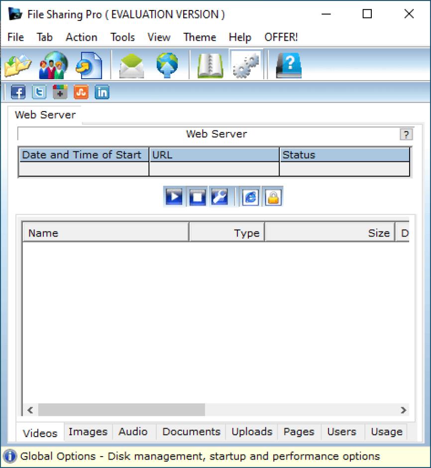 screenshot of program