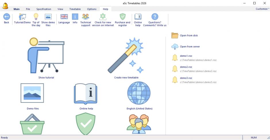 screenshot of program