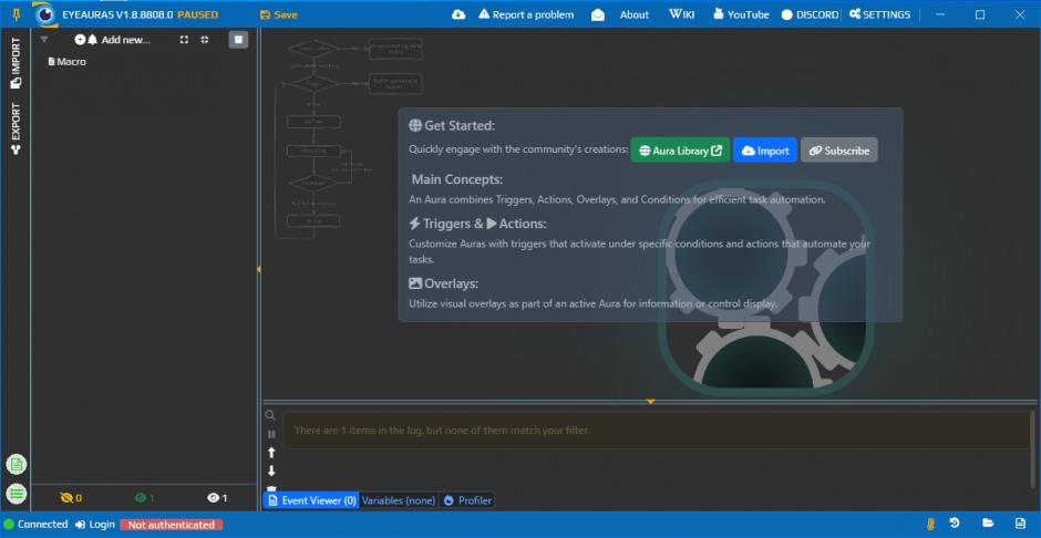 screenshot of program