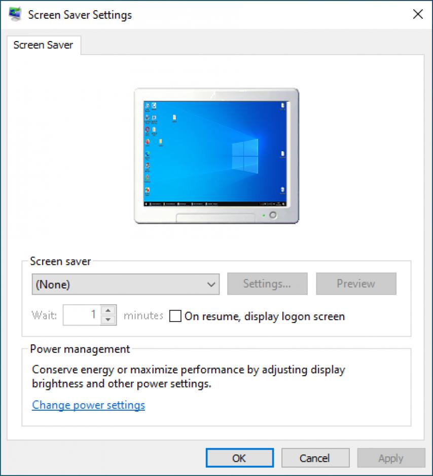 screenshot of program