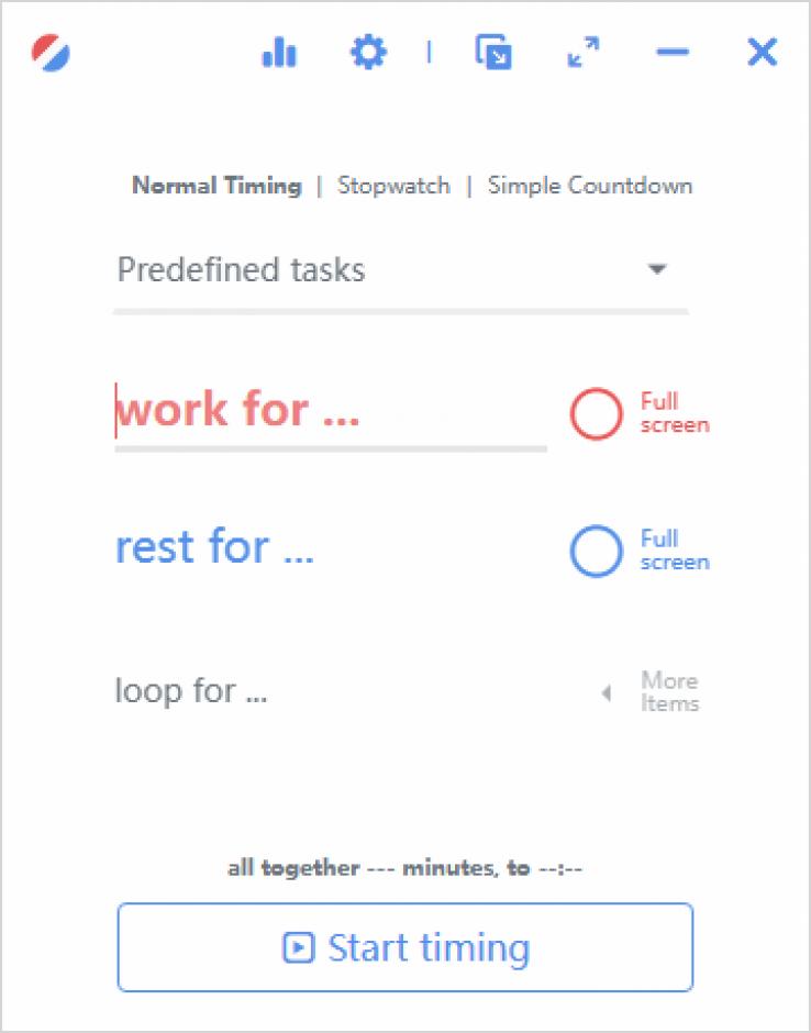 screenshot of program
