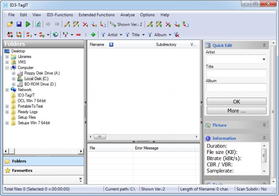 screenshot of program