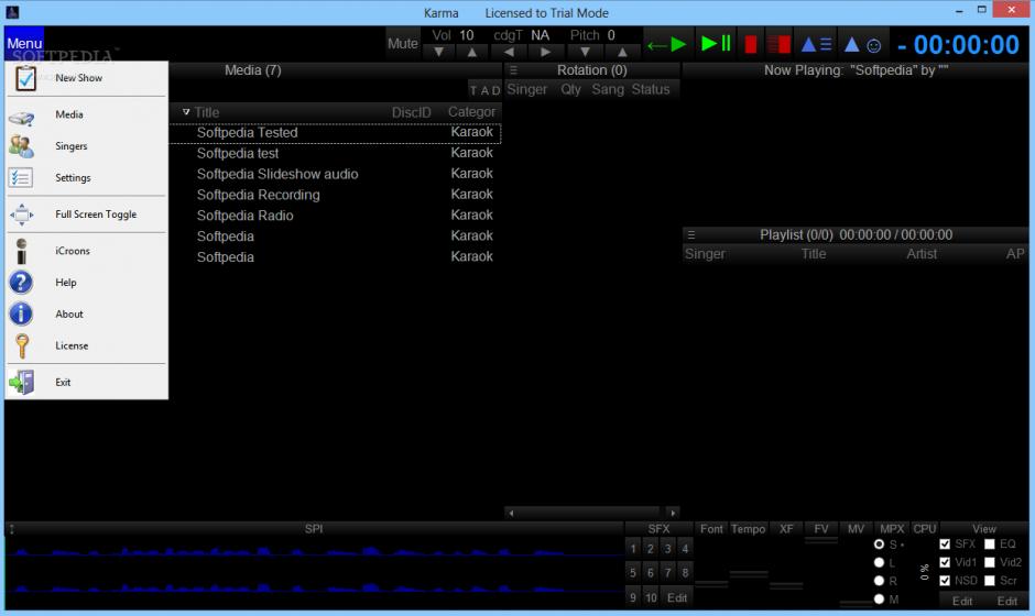 screenshot of program