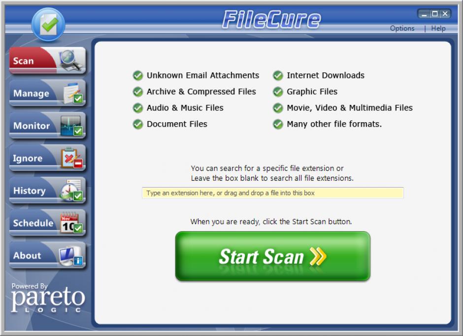 ParetoLogic FileCure main screen