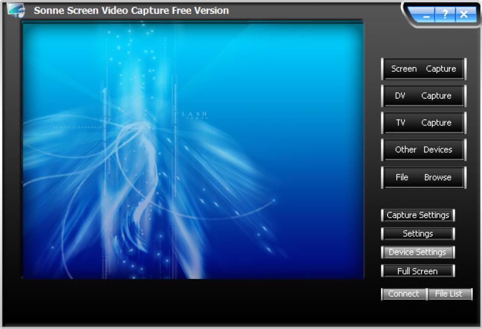 Sonne Screen Video Capture main screen