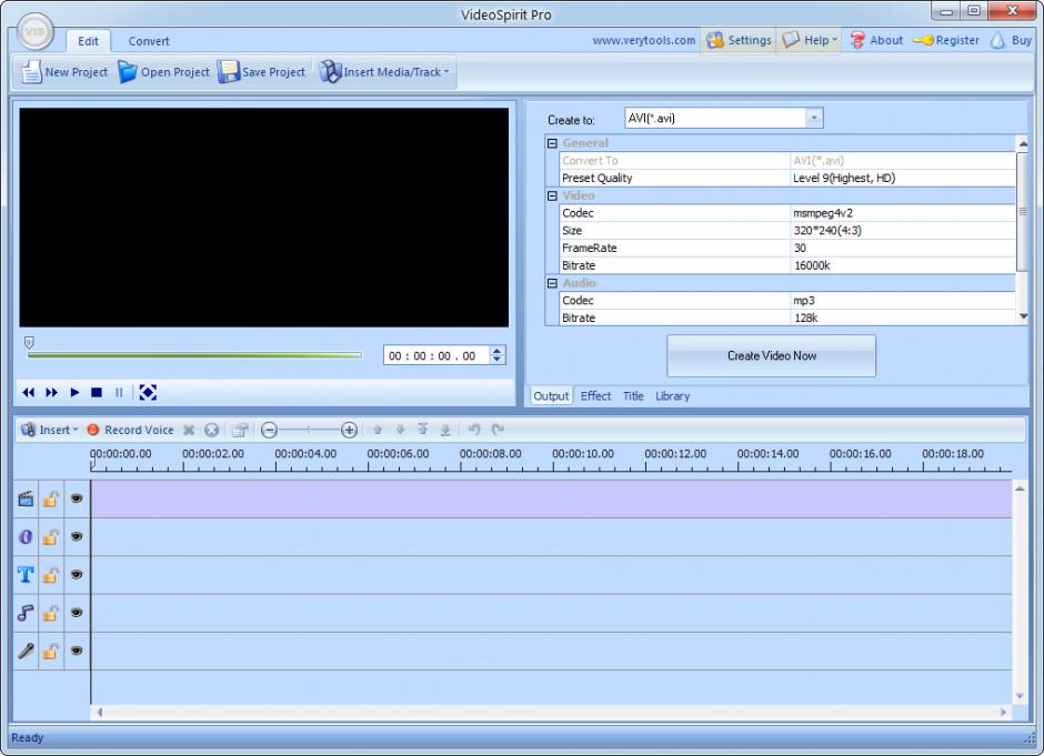 screenshot of program