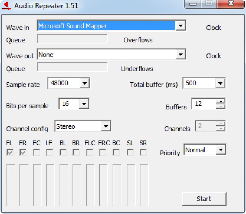 Virtual Audio Cable main screen