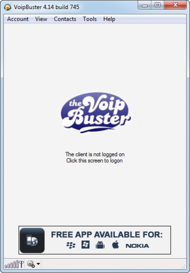 VoipBuster main screen