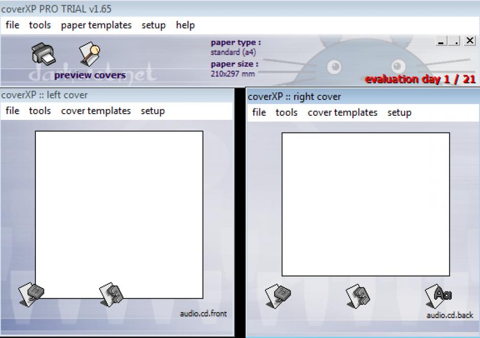 screenshot of program